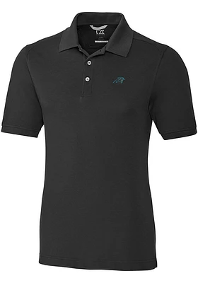 Cutter and Buck Carolina Panthers Mens Advantage Short Sleeve Polo