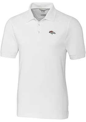 Cutter and Buck Denver Broncos Mens White Advantage Short Sleeve Polo