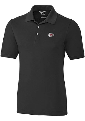 Cutter and Buck Kansas City Chiefs Mens Black Advantage Short Sleeve Polo
