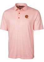 Cutter and Buck Cincinnati Bengals Orange Historic Pike Double Dot Big Tall Polo