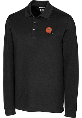 Cutter and Buck Cincinnati Bengals Historic Advantage Pique Long Sleeve Big Tall Polo