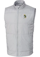 Cutter and Buck Green Bay Packers Big Tall Grey Historic Stealth Mens Vest