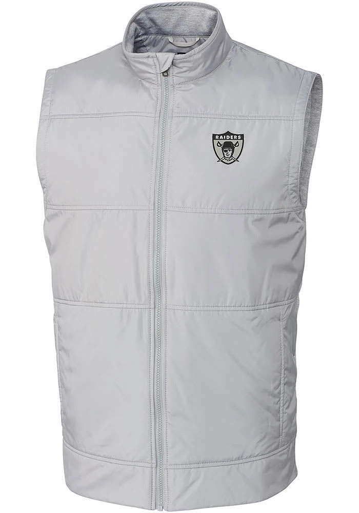 Cutter and Buck Las Vegas Raiders Big Tall Grey Historic Stealth Mens Vest