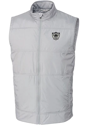 Cutter and Buck Las Vegas Raiders Big Tall Grey Historic Stealth Mens Vest