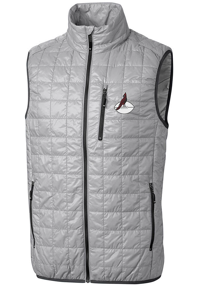 Cutter and Buck Arizona Cardinals Big Tall Grey Historic Rainier PrimaLoft Mens Vest