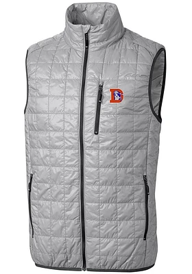 Cutter and Buck Denver Broncos Big Tall Grey Historic Rainier PrimaLoft Mens Vest