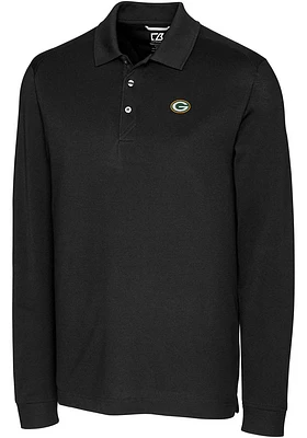 Cutter and Buck Green Bay Packers Mens Advantage Long Sleeve Polo Shirt