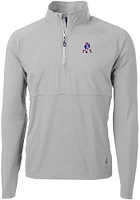 Cutter and Buck New England Patriots Mens Historic Adapt Eco Hybrid Long Sleeve Qtr Zip Pullo