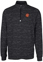 Cutter and Buck Cincinnati Bengals Mens Black Historic Traverse Camo Long Sleeve 1/4 Zip Pullove..