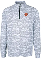 Cutter and Buck Cincinnati Bengals Mens Charcoal Historic Traverse Camo Long Sleeve Qtr Zip Pull..