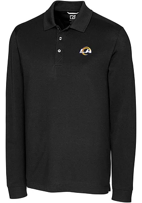 Cutter and Buck Los Angeles Rams Mens Advantage Long Sleeve Polo Shirt