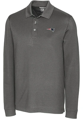 Cutter and Buck New England Patriots Mens Advantage Long Sleeve Polo Shirt