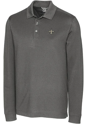 Cutter and Buck New Orleans Saints Mens Advantage Long Sleeve Polo Shirt