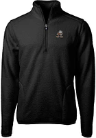 Cutter and Buck Cleveland Browns Mens Black Historic Cascade Sherpa Long Sleeve Qtr Zip Pullover