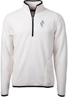 Cutter and Buck Houston Texans Mens White Historic Cascade Sherpa Long Sleeve Qtr Zip Pullover