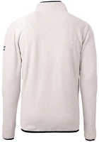 Cutter and Buck Houston Texans Mens White Historic Cascade Sherpa Long Sleeve Qtr Zip Pullover