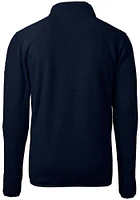 Cutter and Buck Los Angeles Chargers Mens Navy Blue Historic Cascade Sherpa Long Sleeve Qtr Zip Pu..