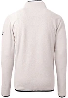Cutter and Buck Los Angeles Chargers Mens White Historic Cascade Sherpa Long Sleeve Qtr Zip Pullov..