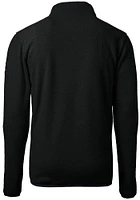 Cutter and Buck Miami Dolphins Mens Black Historic Cascade Sherpa Long Sleeve Qtr Zip Pullover