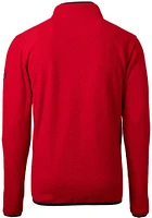 Cutter and Buck New York Giants Mens Historic Cascade Sherpa Long Sleeve Qtr Zip Pullover