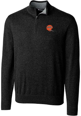 Cutter and Buck Cincinnati Bengals Mens Black Historic Lakemont Long Sleeve 1/4 Zip Pullover