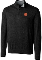 Cutter and Buck Cincinnati Bengals Mens Black Historic Lakemont Long Sleeve 1/4 Zip Pullover