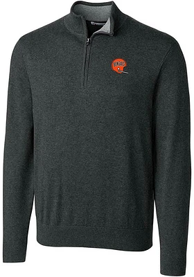 Cutter and Buck Cincinnati Bengals Mens Charcoal Historic Lakemont Long Sleeve 1/4 Zip Pullover