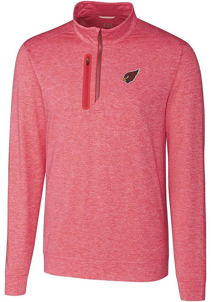 Cutter and Buck Arizona Cardinals Mens Stealth Long Sleeve Qtr Zip Pullover