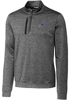 Cutter and Buck Buffalo Bills Mens Charcoal Stealth Long Sleeve Qtr Zip Pullover