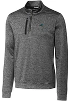 Cutter and Buck Carolina Panthers Mens Charcoal Stealth Long Sleeve Qtr Zip Pullover
