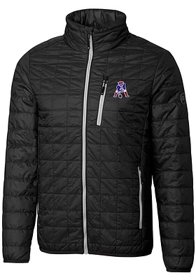 Cutter and Buck New England Patriots Mens Black Historic Rainier PrimaLoft Filled Jacket
