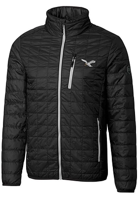 Cutter and Buck Philadelphia Eagles Mens Black Historic Rainier PrimaLoft Filled Jacket