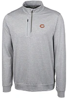 Cutter and Buck Chicago Bears Mens Grey Stealth Long Sleeve Qtr Zip Pullover