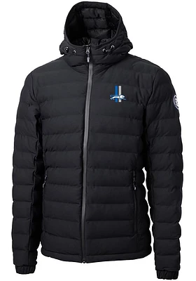 Cutter and Buck Detroit Lions Mens Black Historic Mission Ridge Repreve Filled Jacket
