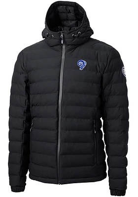 Cutter and Buck Los Angeles Rams Mens Black Historic Mission Ridge Repreve Filled Jacket