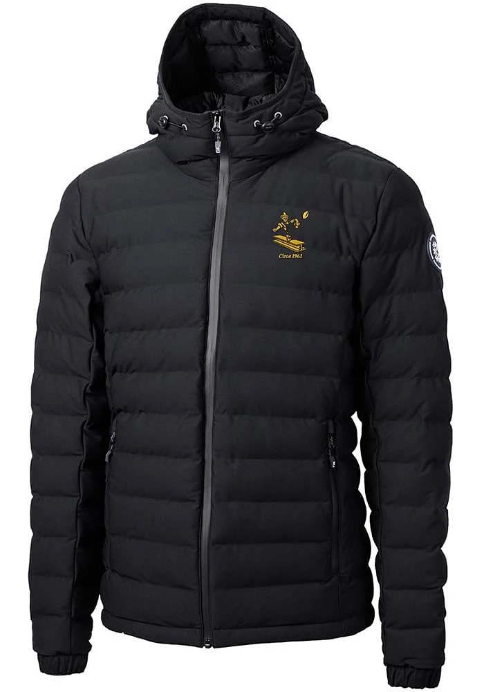 Cutter and Buck Pittsburgh Steelers Mens Black Historic Mission Ridge Repreve Filled Jacket