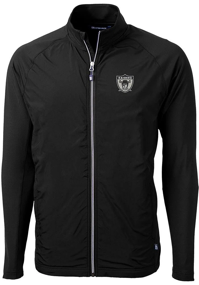 Cutter and Buck Las Vegas Raiders Mens Black Historic Adapt Eco Light Weight Jacket