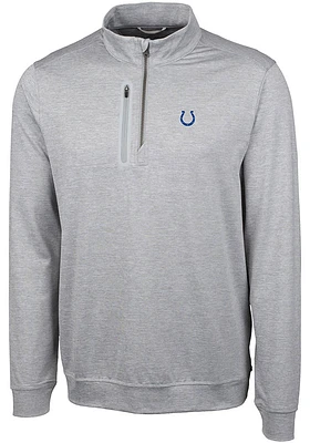 Cutter and Buck Indianapolis Colts Mens Stealth Long Sleeve Qtr Zip Pullover