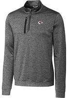 Cutter and Buck Kansas City Chiefs Mens Charcoal Stealth Long Sleeve Qtr Zip Pullover