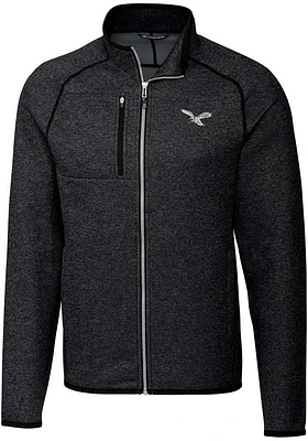 Cutter and Buck Philadelphia Eagles Mens Charcoal Historic Mainsail Medium Weight Jacket