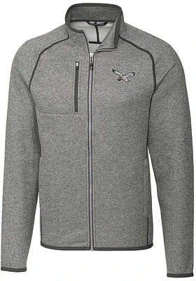 Cutter and Buck Philadelphia Eagles Mens Grey Historic Mainsail Medium Weight Jacket