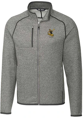 Cutter and Buck Pittsburgh Steelers Mens Grey Historic Mainsail Medium Weight Jacket
