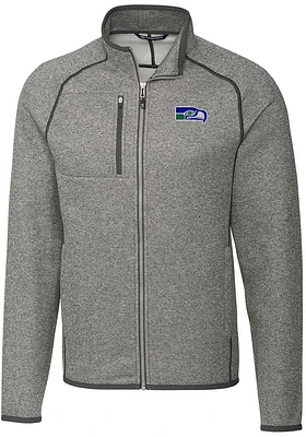 Cutter and Buck Seattle Seahawks Mens Grey Historic Mainsail Medium Weight Jacket