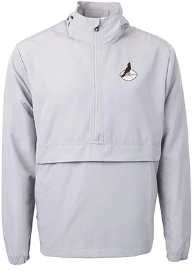 Cutter and Buck Arizona Cardinals Mens Grey Historic Charter Eco Pullover Jackets