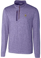 Cutter and Buck Minnesota Vikings Mens Stealth Long Sleeve Qtr Zip Pullover