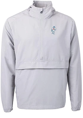 Cutter and Buck Houston Texans Mens Grey Historic Charter Eco Pullover Jackets