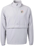 Cutter and Buck Miami Dolphins Mens Grey Historic Charter Eco Pullover Jackets