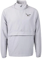 Cutter and Buck Philadelphia Eagles Mens Grey Historic Charter Eco Pullover Jackets