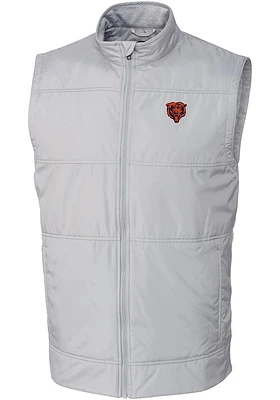 Cutter and Buck Chicago Bears Mens Grey Historic Stealth Sleeveless Jacket