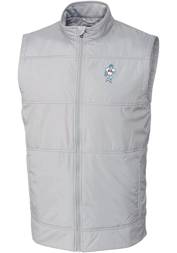 Cutter and Buck Houston Texans Mens Grey Historic Stealth Sleeveless Jacket